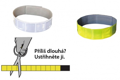 Reflexná páska na suchý zips 3M - biela - spĺňa  EN 13356 | EN 17353